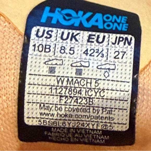 Hoka Mach 5 Running Shoes Women’s Hoka One One Yellow Pink Sneakers Size 10B - Picture 8 of 8